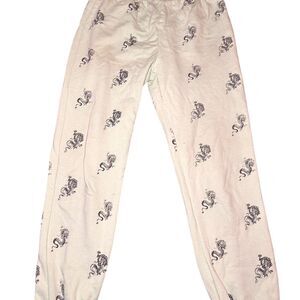 Adika Women's Cream and Green Joggers-tracksuits